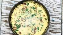 Low-fat Crustless Spinach Mushroom Quiche Low-fat Crustless Spinach Mushroom Quiche
