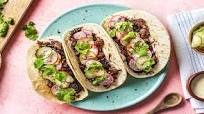 Sesame Beef Tacos with Quick-Pickled Veggies and Chili Crema Sesame Beef Tacos with Quick-Pickled Veggies and Chili Crema