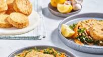 Chickpea Patties with Lemon Kale Salad Chickpea Patties with Lemon Kale Salad