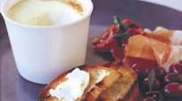Garlic custard with antipasti Garlic custard with antipasti