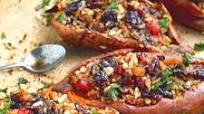 Vegan Savory Twice Baked Sweet Potatoes Recipe Vegan Savory Twice Baked Sweet Potatoes Recipe