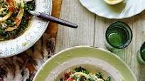 Spaghetti aglio, olio & spring greens Spaghetti aglio, olio & spring greens