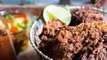 Almond Buttermilk Jamaican Fried Chicken with Pickled Pineapple Slaw Almond Buttermilk Jamaican Fried Chicken with Pickled Pineapple Slaw