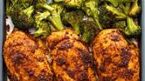 One-Pan Roasted Chicken, Broccoli & Sweet Potatoes + Meal Prep One-Pan Roasted Chicken, Broccoli & Sweet Potatoes + Meal Prep