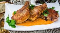 Browned Butter Pork Chops with Walnut Romesco Sauce Browned Butter Pork Chops with Walnut Romesco Sauce