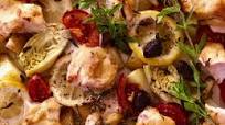 Sheet Pan Hummus-Crusted Chicken Sheet Pan Hummus-Crusted Chicken