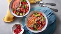 Greek salad with crispy feta Greek salad with crispy feta