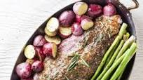 Roasted Pork Tenderloin with Redskin Potatoes and Asparagus Roasted Pork Tenderloin with Redskin Potatoes and Asparagus