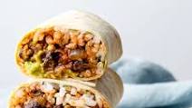 Vegetarian Bean and Rice Burrito Vegetarian Bean and Rice Burrito