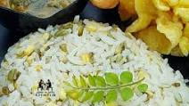 Sindhi split green moong dal dry khichdi Sindhi split green moong dal dry khichdi