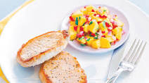 Pork with mango and chilli salsa Pork with mango and chilli salsa