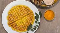 Savory Indian-spiced Lentil And Rice Waffle Savory Indian-spiced Lentil And Rice Waffle