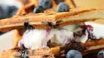 Blueberry Waffle Ice Cream Sandwiches Blueberry Waffle Ice Cream Sandwiches
