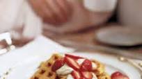 Buttermilk Waffles with Fresh Strawberries Buttermilk Waffles with Fresh Strawberries