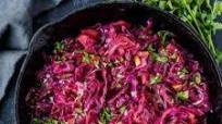 Warm Red Cabbage Slaw with Apple Warm Red Cabbage Slaw with Apple