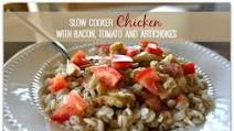 Slow Cooker (crock-pot) Chicken with Bacon, Tomatoes and Artichokes Slow Cooker (crock-pot) Chicken with Bacon, Tomatoes and Artichokes