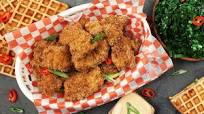 Recipe: Chicken and Waffles with Sauteed Collard Greens Recipe: Chicken and Waffles with Sauteed Collard Greens