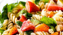 Strawberry Avocado Pasta Salad with Poppy Seed Dressing Strawberry Avocado Pasta Salad with Poppy Seed Dressing