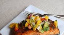 Grilled Salmon with Mango Lime Salsa Grilled Salmon with Mango Lime Salsa
