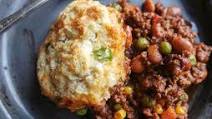 Cowboy Casserole with Cheddar Jalapeño Biscuit Crust Cowboy Casserole with Cheddar Jalapeño Biscuit Crust