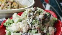 Broccoli Cauliflower Salad with Greek Yogurt and Bacon Broccoli Cauliflower Salad with Greek Yogurt and Bacon