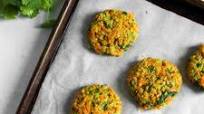 Curried Sorghum Cakes with Carrots & Arugula Curried Sorghum Cakes with Carrots & Arugula