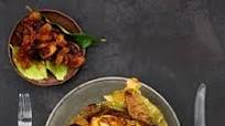Smoked snoek bobotie baked in a cabbage with apple chutney Smoked snoek bobotie baked in a cabbage with apple chutney