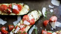 Grilled Zucchini with Tomato Basil Bruschetta Grilled Zucchini with Tomato Basil Bruschetta