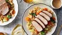 Roast Pork & Cumin Sauce with Vegetable Fried Rice Roast Pork & Cumin Sauce with Vegetable Fried Rice