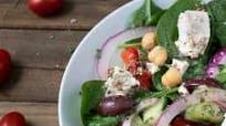 Vegan Greek Salad with Oil-Free Dressing and Tofu Feta Vegan Greek Salad with Oil-Free Dressing and Tofu Feta
