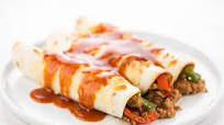 Pork Enchiladas with Oaxacan Cheese easy prep & pan included Pork Enchiladas with Oaxacan Cheese easy prep & pan included