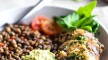 Crock-Pot Chicken with Green Garlic Sauce and Lentils {Gluten Free} Crock-Pot Chicken with Green Garlic Sauce and Lentils {Gluten Free}