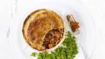Minced beef pie & minty mushy peas Minced beef pie & minty mushy peas