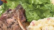 Grilled Pork Rib Chops with Fresh Herb Rub Grilled Pork Rib Chops with Fresh Herb Rub