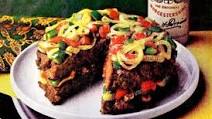 Burger layer 'cake' Burger layer 'cake'