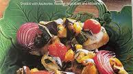 Crostini with Anchovies, Roasted Vegetables and Mozzarella Crostini with Anchovies, Roasted Vegetables and Mozzarella