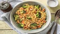Hot Smoked Salmon Spaghetti with Crispy Roasted Broccoli Hot Smoked Salmon Spaghetti with Crispy Roasted Broccoli