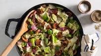 Chicken-Apple Sausages with Cabbage Chicken-Apple Sausages with Cabbage