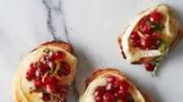 Pomegranate, Cranberry & Brie Bruschetta Pomegranate, Cranberry & Brie Bruschetta