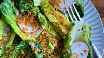 Miso Caesar Salad with Crispy Panko Miso Caesar Salad with Crispy Panko