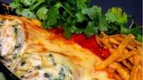 Smoked Cheddar, Spinach, Chicken & Artichoke Enchiladas Smoked Cheddar, Spinach, Chicken & Artichoke Enchiladas