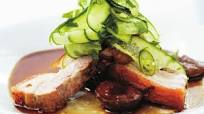 Roasted pork belly with plum sauce Roasted pork belly with plum sauce