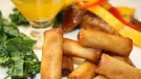 Lumpia Shanghai- Egg Rolls with Ground Pork and Sweet-Sour Sauce Lumpia Shanghai- Egg Rolls with Ground Pork and Sweet-Sour Sauce