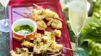 Prawn bruschetta skewers Prawn bruschetta skewers