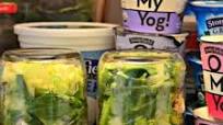 Salad in a Jar with Feta and Dill Greek Yogurt Dressing Salad in a Jar with Feta and Dill Greek Yogurt Dressing