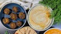 Vegetarian Spanish Tapas - Roasted Red Pepper Garlic Hummus, Baba Ganoush, Stuffed Mushrooms, Spanish Tortilla, & Spanish Crostini Vegetarian Spanish Tapas - Roasted Red Pepper Garlic Hummus, Baba Ganoush, Stuffed Mushrooms, Spanish Tortilla, & Spanish Crostini