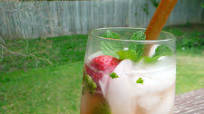Strawberry Rhubarb Mojitos Strawberry Rhubarb Mojitos