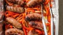 Grilled Sausages with Bell Peppers and Onions Grilled Sausages with Bell Peppers and Onions