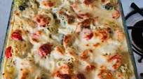 Shrimp Alfredo Broccoli Bake Shrimp Alfredo Broccoli Bake