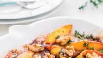 Pork Chops with Peaches and Walnuts Pork Chops with Peaches and Walnuts